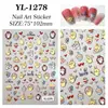 Pegatinas para Uñas Jiyikawa 5D en Relieve Estéreo Jiyikawa Usachi Pegatinas de Arte para Uñas Joyería Estilo Yl