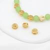Cuentas Espaciadoras de Bendición de Doble Cara Caladas con Baño de Oro de 18K Cuentas Sueltas con Conservación de Color Pulsera de Cuerda Trenzada Cuentas de Transferencia Accesorios Hechos a Mano D140