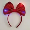 Faixa de cabeça com laço luminoso LED da Minnie de desenho animado Amazon Decoração de flash de Natal faixa de cabeça com laço