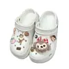 Acessórios para Sapato Croc DIY Flor de Sapato Removível Fivela de Sapato Fivela Decorativa Urso Duffy Shirley Rosa Chinelos Fofos Fivela de Flor para Sapato