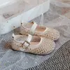 Sandalias para Niña Zapatos Mary Jane de Piel 2026 Primavera y Verano Nuevos Elegantes Zapatos Plateados de Princesa Zapatos de Cristal para Niñas Pequeñas