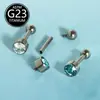 Brincos de Liga de Titânio F136 com Zircônia Cintilante, Piercings de Cartilagem da Orelha, Piercings Labiais, Piercings de Nariz, Joias Direto do Fabricante, Em Estoque, Vendidos Individualmente
