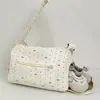 Bolsa de Fitness Portátil de Gran Capacidad con Lunares, Bolsa Ligera para Deportes y Viajes Cortos, Bolso de Hombro Cruzado para Estudiantes y Viajes Diarios