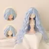 Pelucas para Muñecas BJD, Disponibles en Escala 1/3, 1/4, 1/6, Múltiples Colores a Elegir, Rizos de Lana con Raya en Medio, Pelucas con Estilo Hechas a Mano, Piezas de Cabello Lisas