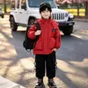 Roupas de Inverno para Meninos Parka com Forro de Lã Bolsos Grandes Estilo Coreano Casaco de Algodão Grosso Lindo para Crianças Pequenas e Médias Roupas de Algodão de Inverno