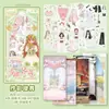 Collage de Materiales para Vestir Escenas Miniatura de Ensueño con Pegatinas de Mascotas para Vestidos de Boda de Niñas