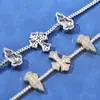 Hip-Hop Europeo y Americano Transfronterizo Plata S925 Moissanita Cruz Manos Rezando Cadena de Tenis Collar Vintage Personalizado para Hombre