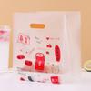 Sacola Personalizada para Viagem com Quatro Dedos para Segurar Sacos de Embalagem de Plástico de Grau Alimentício para Bolos, Pães, Sobremesas e Sacos de Embalagem para Panificação para Uso Comercial