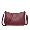 Nova bolsa de ombro feminina PU textura de couro macio pequena bolsa quadrada grande capacidade bolsa transversal elegante bolsa de mãe de meia-idade simples