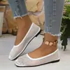Zapatos Casuales de Malla Transpirable sin Cordones, Nuevos Otoño 2026, Talla Grande, Suela Plana, Cuadrados, Cruzados, para Mujer, En Stock