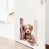 Pegatina de Puerta de Perro Linda de Dibujos Animados Pegatina de Pared Autoadhesiva Estilo Ins Pegatina Decorativa de Pared de Fondo para Habitación Infantil ZN3105Q