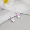 Pendientes de metal de aguja plateada con forma de corazón y estrella de ocho puntas Pendientes de estrella de nicho europeos y americanos Estilo dulce y fresco Pendientes de chica popular Venta al por mayor