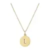 Collar Colgante de 26 Letras Transfronterizo, Moderno, Sencillo, Diseño de Nicho, Cadena para Clavícula Versátil para el Uso Diario para Mujeres