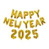 Decoración de Fiesta de Año Nuevo INS Feliz Año Nuevo 2025 Festival de Primavera Traje de Tarjeta de Papel HAPPYNEWYEAR Globo de Aluminio