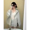 Sudadera con capucha sencilla para ir al trabajo o a la universidad, ropa con capucha, sudadera deportiva casual estampada, abrigo para mujer, talla pequeña
