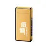 2023 alto valor de color luminoso doble arco carga USB encendedor personalidad creativa a prueba de viento red social encendedor venta al por mayor