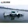 Maquinaria Hangchuan Barco Cosechador de Malezas Acuáticas, Maquinaria para Barco Limpiador de Basura y Malezas de la Superficie del Agua, Barco Limpiador y de Rescate de Embalses