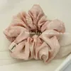 Scrunchie Retro Estampado Estilo Coreano para Mulheres, Fresco e Simples, com Toque de Luxo, Adequado para Penteados Presos, Elástico de Rabo de Cavalo da Moda, Acessório de Cabelo