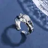 Anéis de Casal Sol, Lua e Estrelas com Textura Única, Moda de Luxo Leve de Nicho, Anéis de Casal Personalizados e Versáteis para Homens e Mulheres