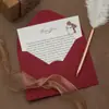 Nuevo Sobre Textura Cáñamo Papel de Carta Triángulo Estilo Occidental Estilo Retro Carta de Amor Invitación Bolsa de Sobre Tarjeta de Felicitación de Negocios de Alta Gama