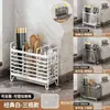 Soporte para Palillos de Hogar Estante de Almacenamiento con Drenaje para Cocina Organizador Multifuncional de Vajilla Montado en Encimera o Pared con Bandeja de Agua Venta al por Mayor