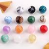 Cuentas redondas de doble color con halo, imitación de jade, 8-16 MM, agujero recto, para cadena de teléfono móvil DIY, pulsera, accesorios de joyería acrílica