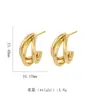 Yunyao Transfronterizo Más Vendido Moda Gama Alta Geométrico Hueco Retorcido Patrón Retorcido Oro 18K Acero de Titanio Joyería para Mujer