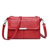 Bolsa de Ombro Feminina de Couro Macio Vintage 2023 Nova Bolsa de Sogra de Três Camadas Moda Simples Combina com Tudo Grande Capacidade Bolsa Transversal