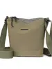 Bolso Cubo con Cremallera de Tres Capas para Mujer, Bolso de Nylon Simple y de Moda para el Trabajo, Gran Capacidad, Bolso Cruzado Ligero para Hombro