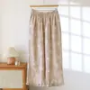 Calça de Casa Nova Estilo Outono/Primavera Plus Size com Bolinhas e Bordas Franzidas, Algodão Puro, Calça de Dormir Feminina para Todas as Estações