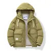 Jaqueta de Penas Nova Inverno 2024 Novo Padrão Nacional Simples Moda Tendência Marca Espessada Bonita Curta Jaqueta de Inverno para Homens