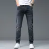 Shanggu Ropa de Hombre Primavera y Otoño Jeans de Negocios para Hombre Transpirables Estilo Coreano Rectos Ajustados Cónicos Pantalones Largos