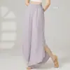 Pantalones de Chifón con Abertura para Danza Clásica Danza Moderna Danza China Pantalones de Práctica de Verano Pantalones de Pierna Ancha de Gasa para Mujer