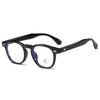 Nuevas gafas TR90 anti-luz azul, venta al por mayor, monturas redondas de moda para mujer, monturas adelgazantes lisas que se adaptan a la miopía.
