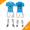 Impresión Digital de Cuerpo Completo Uniformes de Fútbol Personalizados Tejido Transpirable de Alta Elasticidad Uniformes de Partido para Equipo Uniformes de Entrenamiento para Estudiantes Personalizados