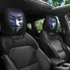 Capa de encosto de cabeça de carro com estampa personalizada da máscara V de Vingança, universal para interiores de carro, pode ser personalizada com etiquetas e feita de acordo com imagens fornecidas
