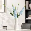 Flores Artificiales Terciopeladas Delphinium Jacinto Hierba de Fénix Decoración del Hogar Arreglo Floral Fondo de Boda Fotografía Accesorios de Flores Falsas