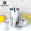 Juego de coctelera de acero inoxidable estilo europeo para uso doméstico, de tres piezas, para uso comercial en tiendas de té de leche y bares, al por mayor