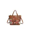 Bolsa Fofa e Estilosa 2025 Nova Inverno Grande Capacidade Grafite Bolsa de Ombro Estampada Moda Versátil Simples Transversal