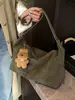 Bolso tote de axila estilo bosque de gran capacidad vintage para mujer, nuevo bolso de hombro de moda de color liso de otoño 2026 para mujer