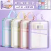 Bolsa de almacenamiento transparente con cremallera, específica para materias, multicapa, gran capacidad, impermeable y resistente al desgaste, artículos para estudiantes