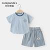Macacão Bebê Panda Kaka Meninos Camiseta Manga Curta Shorts Roupas de Verão Meninas Bebê Crianças Manga Meia Crianças Roupas Infantis