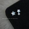 Brincos de estrela bonitos de zircão micro-embutido fresco pequeno simples viajante doce fábrica brincos de cristal de vidro