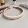 Banda para el cabello estilo coreano con textura de esponja, cuero sintético, borde fino, color té con leche, banda para el cabello, banda para el cabello, accesorios para el cabello