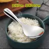 Cuchara Grande Engrosada para Comer Adulto Antiadherente Cuchara para Arroz Cuchara para Sopa de Arroz Cuchara para Platos Estilo Coreano Acero Inoxidable 304 Cuchara para Arroz