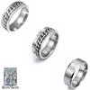 2024 Amazon Xiyin Nuevo Conjunto para Hombre Europeo y Americano Anillo de Cadena Giratoria Anillo para Exteriores Joyería de Acero de Titanio