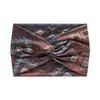 18cm Europeu e Americano Transfronteiriço Estampado Cruz Yoga Esportes Faixa de Cabelo Laço Nó Retrô Castanha Lado Largo Tie Dye Faixa de Cabeça Turbante