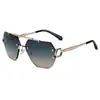 Gafas de Sol Transfronterizas de Vanguardia Ps33411 con Montura Grande, Diseño Metálico Adelgazante, Moda Europea y Americana, Protección Solar Uv400
