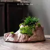 Tanque de Peixes Cidade Aquática de Jiangnan Paisagismo Chinês Criativo Casa Antiga Bonsai Vaso de Flores Cerâmico Decoração de Mesa Ornamentos de Micro Paisagem