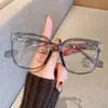 Armações de Óculos Redondas Lisas Retro Modernas de Aro Grande Atacado para Mulheres com Rostos Grandes, Podem Ser Equipadas com Lentes de Grau Atacado